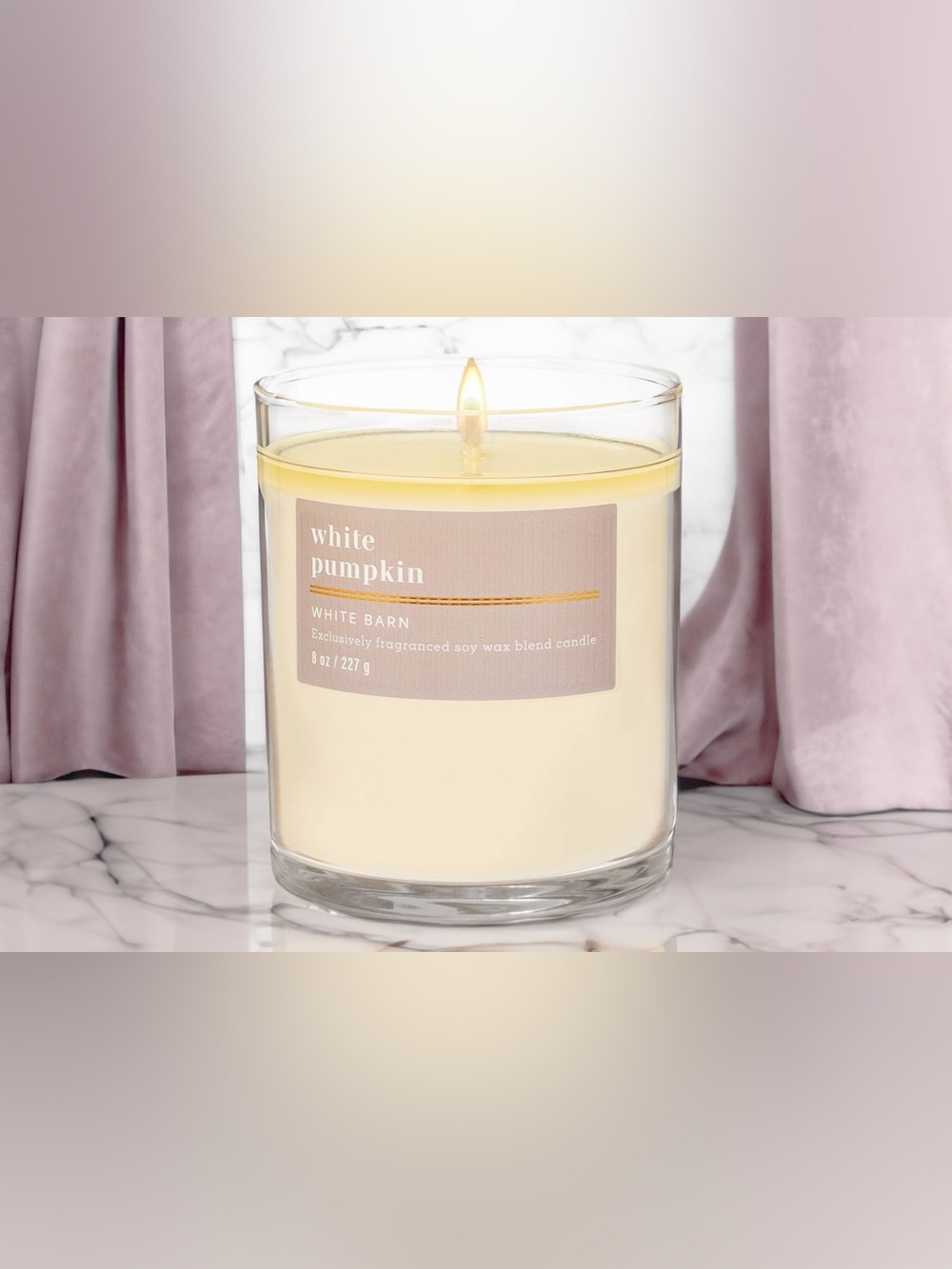 🎃New🎃White Barn White Pumpkin Candle